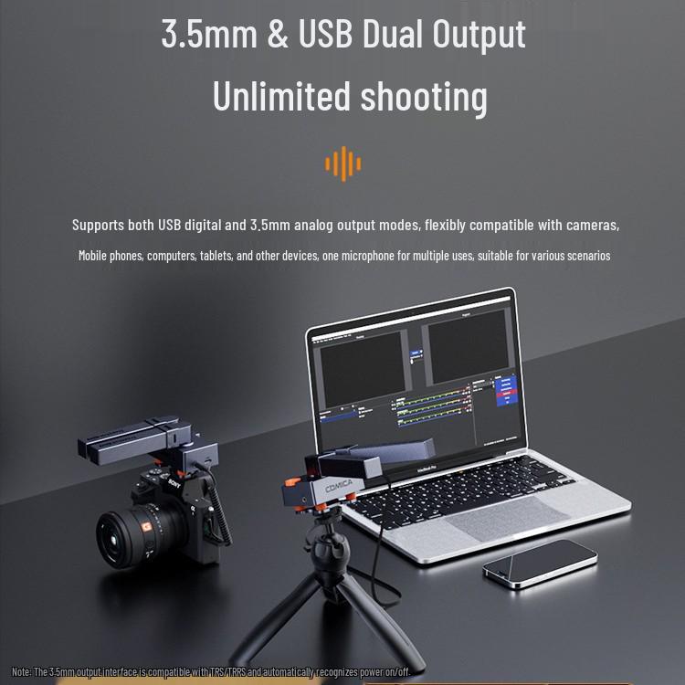 COMICA Traxshot PRO Накамерный направленный микрофон для интервью для DSLR