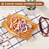 Деревянная резная миска для хранения рук, декоративная миска для прихожей, эстетичная подставка для ювелирных изделий, кристаллов, камней, миска для ключей у входа