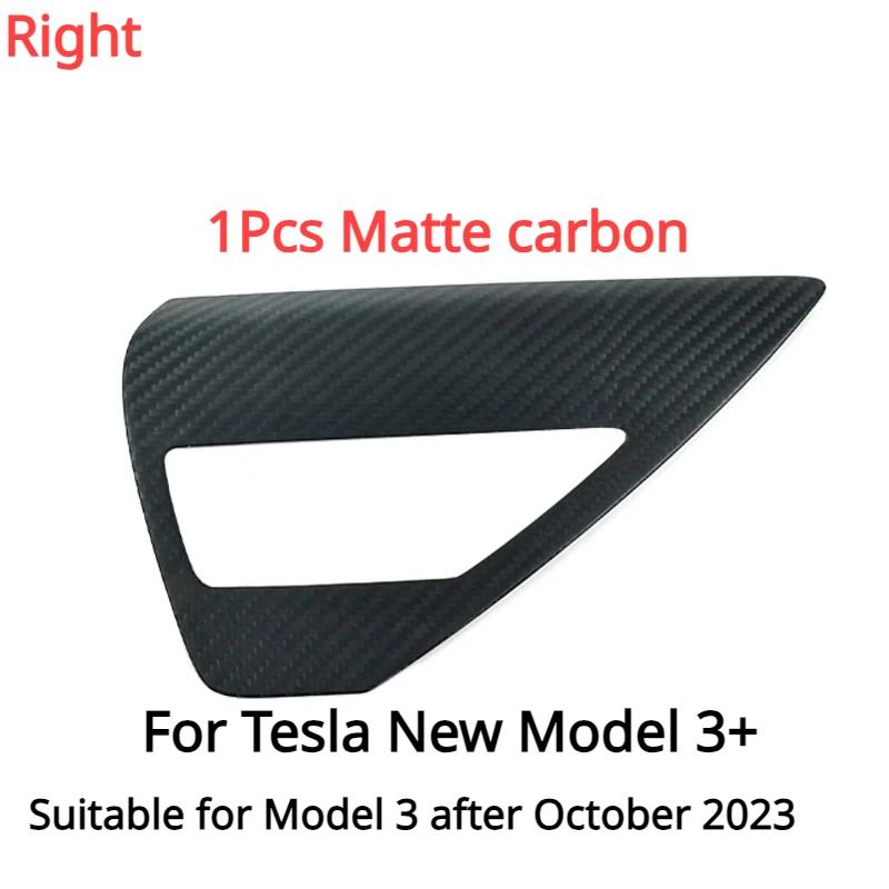 Для Tesla Model 3/Y/3+ Highland 2024 Автомобильная крышка порта зарядки Отделка глянцевая матовая Настоящее сухое углеродное волокно Аксессуары для Model3+
