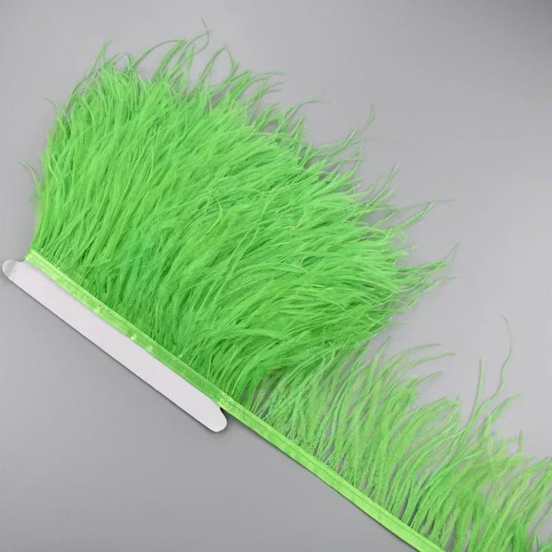 Feather1Meter Страусиные перья на ленте 10-15 см Белая перьевая бахрома-кисточки Отделка Боа Швейные принадлежности Аксессуары для одежды Свадьба