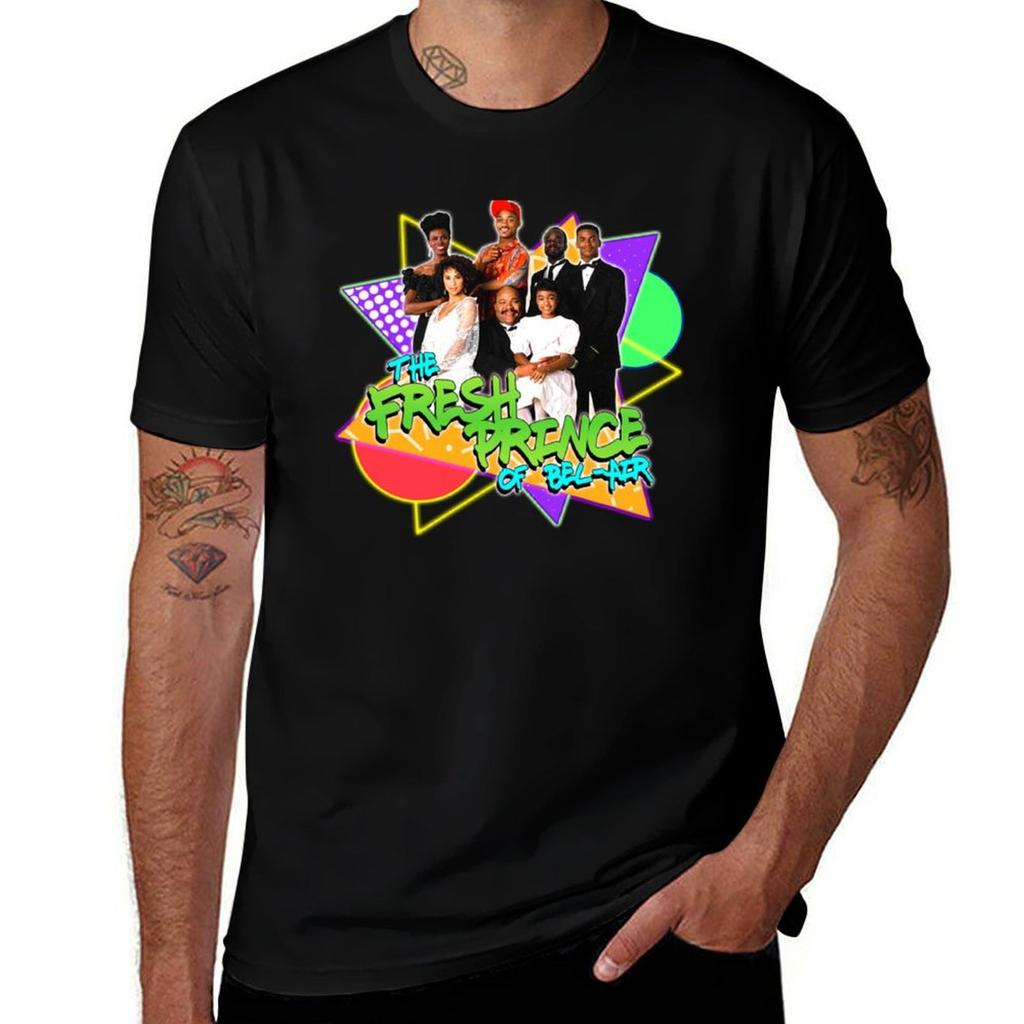 The Fresh Prince Of Bel AirThe Fresh Prince of Bel Air Retro 90s Fan Art T-Shirt Man T Shirts Cotton T-Shirt