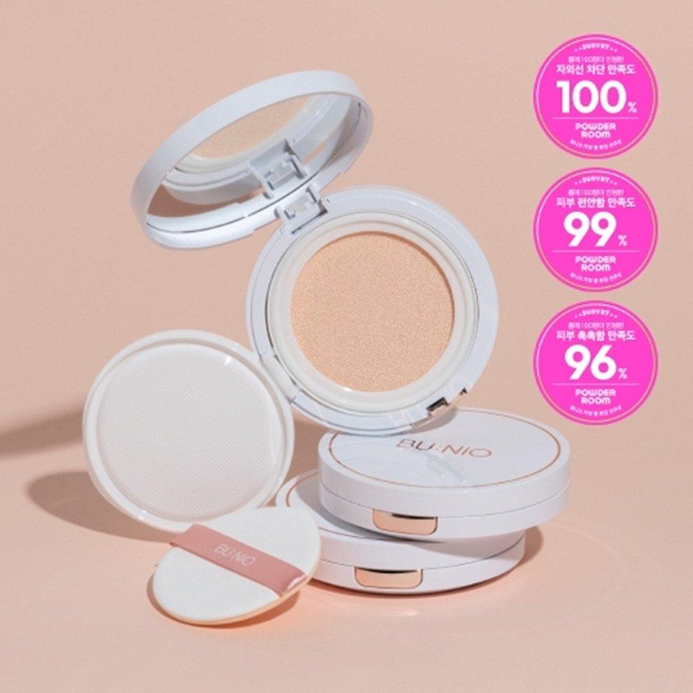 BU:NiO Calming Cool Tone-up Sun Cushion SPF50+ PA++++ 25g UV Protection, Whitening, Wrinkle Improvement Functionality