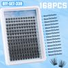 Single Cluster C Curved Multi-Hair False Eyelash Set 8-18Mmdiy Segmented Grafting Thick Eyelashes