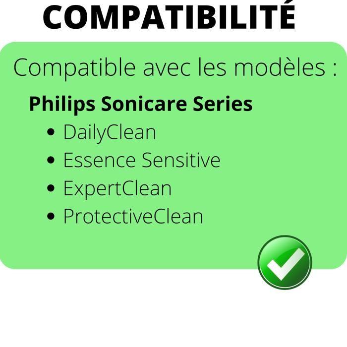 Travel Case - PHONILLICO - Compatible Philips Sonicare - Black - Accessories Included - Adult