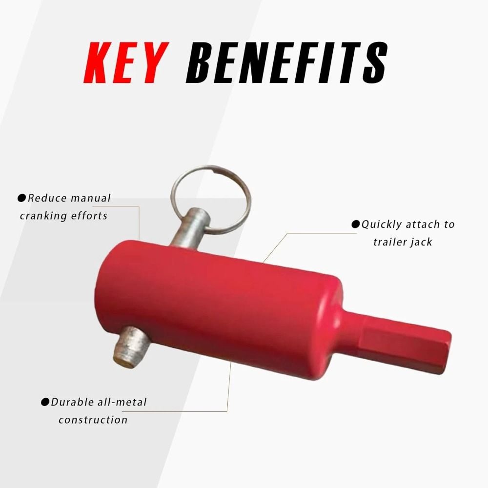 Fast Lifting Trailer Jack Drill Adapter Tool Metal Trailer Jack Adapter For 1" Handle Studs