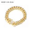 Women Men Fashion Bracelet Luxury Shiny Inlaid Rhinestone Bracelet Link Chain Hip Hop