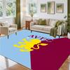 Aston Villa Football Design Crystal Velvet Rug Soft Decorative Mat for Bedroom Entrance