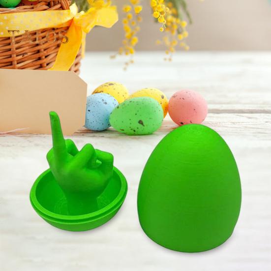 Пасхальное яйцо, розыгрыш со средним пальцем, подарок для взрослых, забавный 3D-печатный грубый розыгрыш с яйцом, веселый сюрприз, наполнитель пасхальной корзины