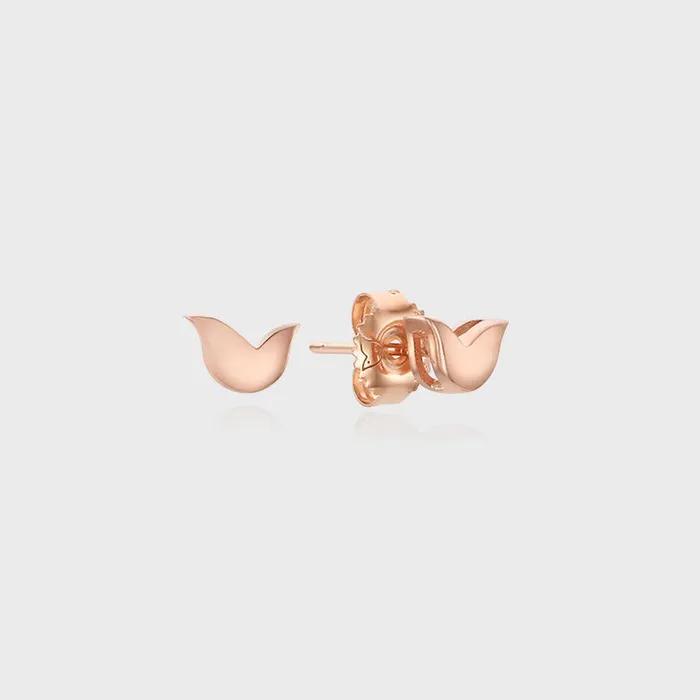 Смелые серьги-гвоздики Tulley Серебристо-розовые TESSVP11408S