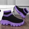 Spring / Autumn Women's Shoes Sports Shoes Large Size Ultra -light Stool Women's Flying Weaving Socks Sports Shoes