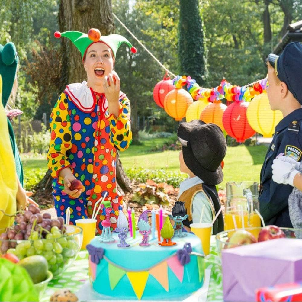 Набор из 12 мини-фигурок троллей, принадлежности для вечеринки для украшения детского дня рождения