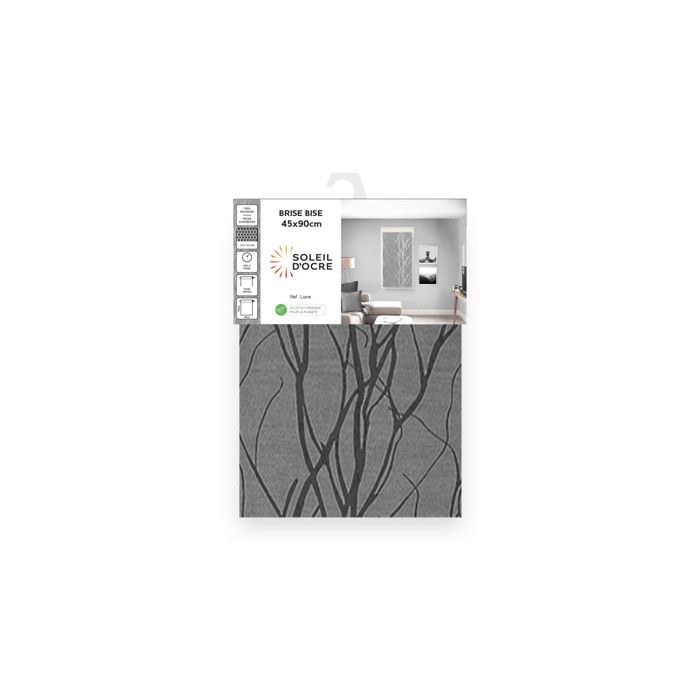 SOLEIL D'OCRE Brise bise Liane 45x90 cm - Gris