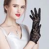 Touch Screen New Lady Luxury Elegant Genuine Leather Lace Gloves Women SPring Driving Leather Gloves Mittens Women Party Gloves