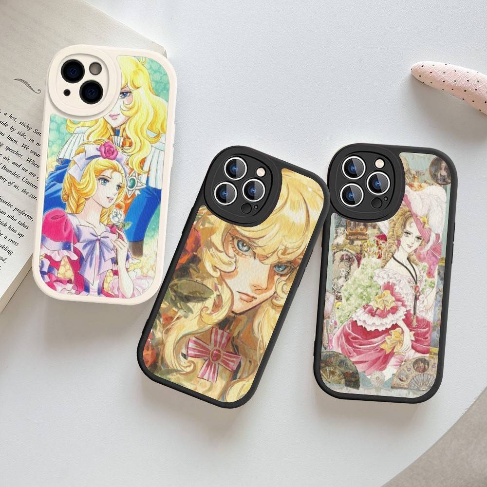 Классическое аниме Роза Версаля Чехол для телефона Для iPhone 16 15 14 13 12 11 Pro Max Plus Кожаная крышка