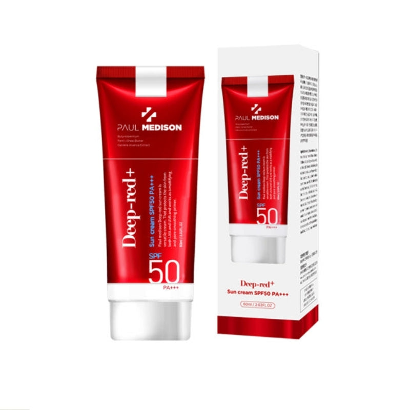 Paul Medison Deep-red+ Солнцезащитный крем SPF50 PA+++ 60 мл*1 шт/2 шт/4 шт