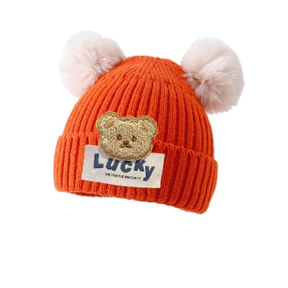 Winter Newborn Ear Protection Hat Warm Children Earmuffs Cap Cute Baby Beanies with Pop