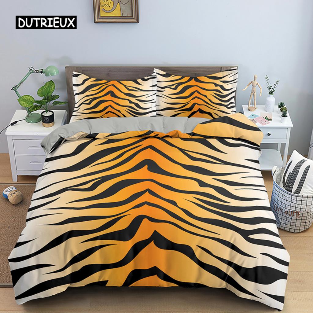 Комплект постельного белья с геометрическим принтом, разноцветный полосатый пододеяльник для детей, детское одеяло, 2/3 шт., микрофибра, домашний текстиль