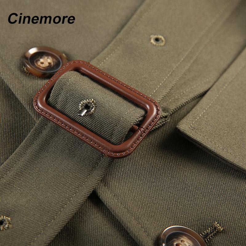 Cinemore 2022 весна осень женский плащ повседневная верхняя одежда с поясом модная двубортная ветровка Femme куртка топы c