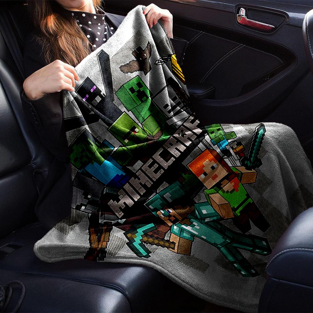 Minecraft Characters Adventure Blanket Soft Throw Blanket For Home Bedroom Bed Sofa Travel Office Solid Christmas Blanket