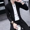Trench Coat Men's Medium and Long Spring and Autumn Youth Knitted Cardigan Jacket Thin Korean Version Casual Lapel Slim Sweater Top
