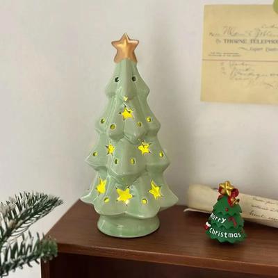 Креативные и милые керамические банты, колокольчики, звезды, керамические украшения для рождественской елки, рождественские украшения для дома, рождественские украшения, подарки