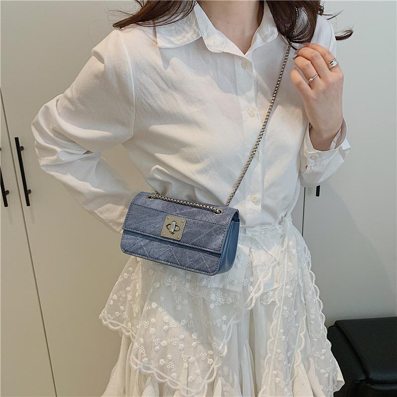 Сумка на цепочке Женская Новая Модная Маленькая Квадратная Сумка На Плечо Сумка-Мессенджер