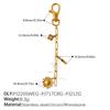 Ins Y2K Flower Natural Stone DIY Pendant Keychain, 18K Gold Plated Multi-element Pendant Chain