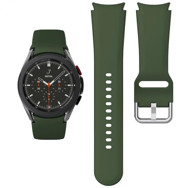 Силиконовый ремешок 20 мм для Samsung Galaxy Watch 7/6/5/4 40 мм 44 мм Pro 45 мм Браслет Ремень Galaxy Watch 6 4 Classic 47 мм 46 мм Correa