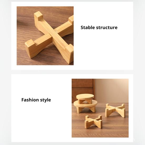 Подставка для растений из бамбука, держатель для цветочного горшка, круглый табурет для использования в помещении, подставка для горшков, кексов, керамики