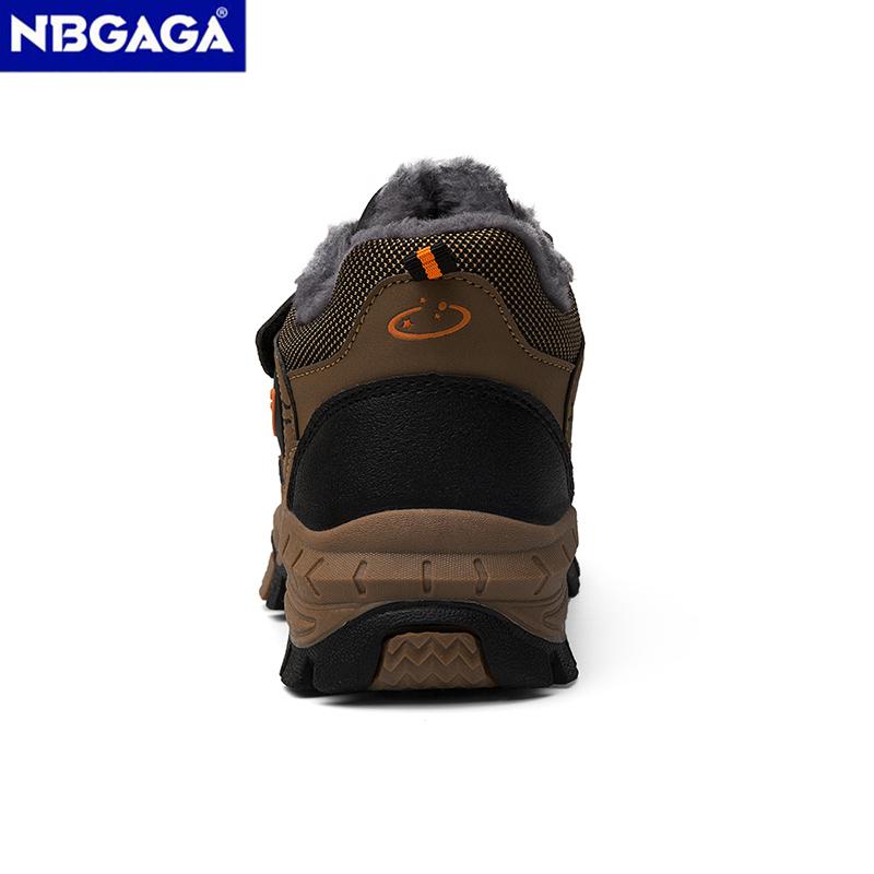 Зимние детские повседневные снежные ботильоны Нескользящая уличная обувь для альпинизма Модные детские водонепроницаемые теплые кроссовки