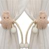 2Pcs Ins Cartoon Bear Curtain 3D Bear Curtain Tieback Window Curtain Buckles  Curtain Decor
