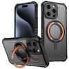For iPhone 15 Pro Max Magnetic Case with Kickstand PC + TPU Phone Back Cover