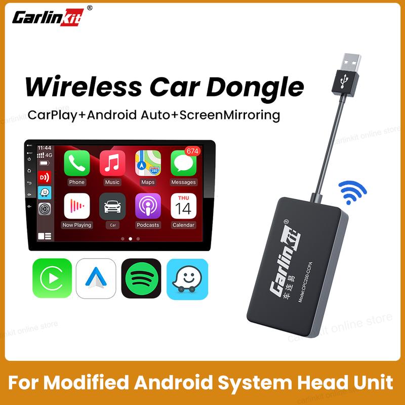 Carlinkit Проводной/Беспроводной CarPlay Беспроводной Android Auto Донгл Зеркало Для Модификации Android Экрана Автомобиля Ariplay Smart Link IOS 14 15