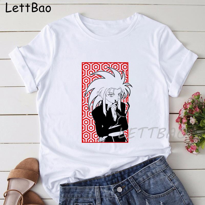 Anime Ryoko Hakubi Tenchi Funny T Shirt Women White Casual Short Sleeve Tshirt O Neck Japanese