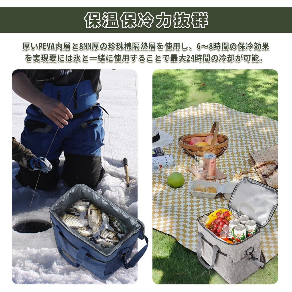 Sobtb Cooler Холодная теплоизоляция Большой 33L Cooler 3 слоя утечки Мягкий охладитель износа хранения плеча Мягкий стильный холодильник сумка для различных вишен