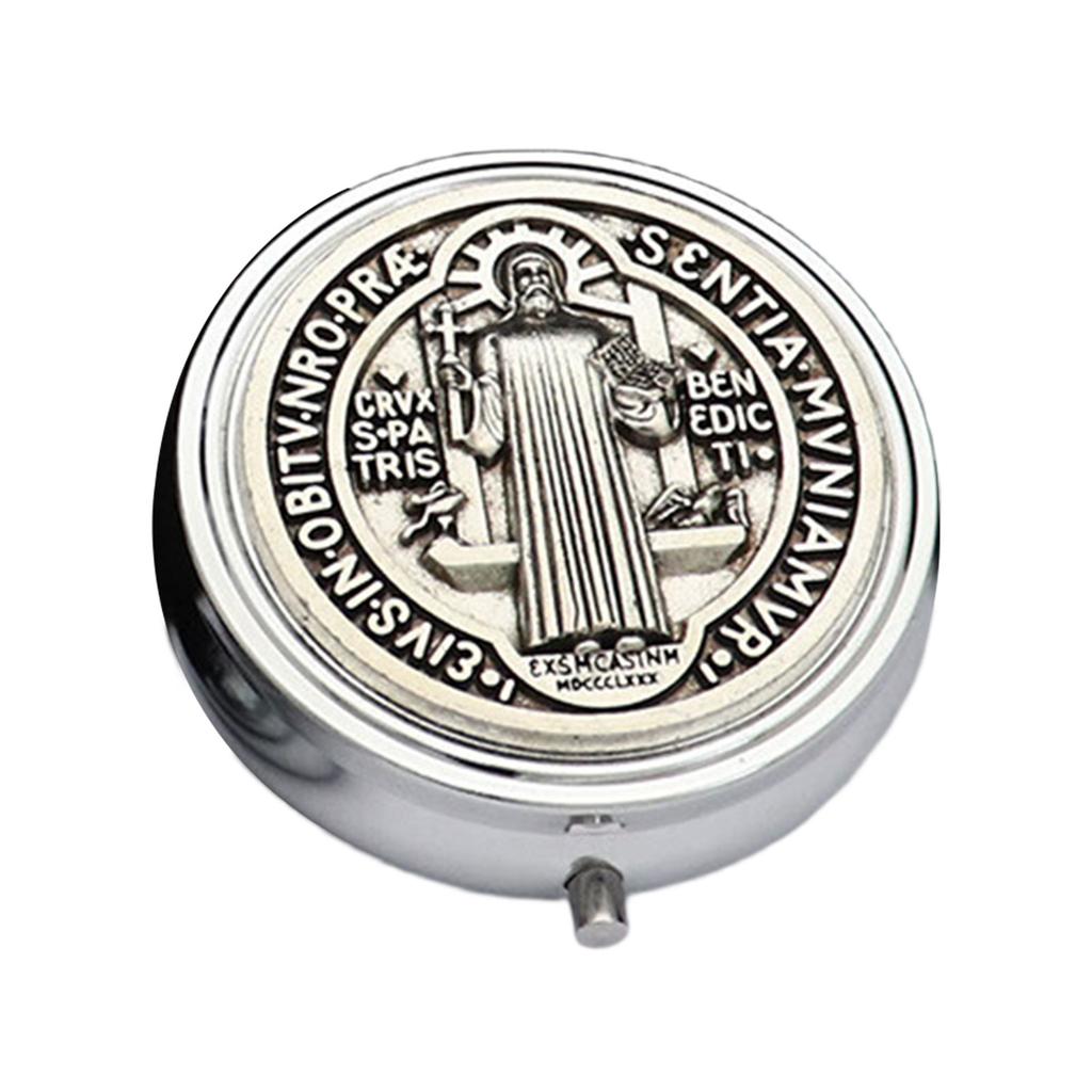 Elegant Metal Jewelry Box With Built In Makeup Mirror For Christian Home Decorations And Religious Relic Storage