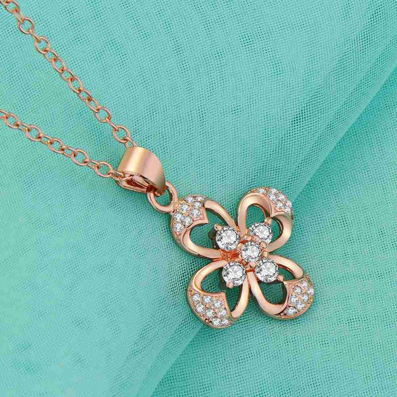 Универсальное колье из розового золота и серебра 925 пробы