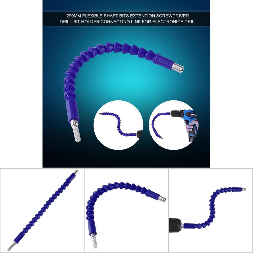 Flexible Shaft Bits 1 4 Hex Shank Extention Screwdriver Bit Holder Connect Link (blue)