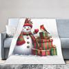 Christmas Snowman Plush Blanket Children Flannel Throw Blanket For Couch Bed Warm Soft Custom Quality Bedspread Birthday Gift