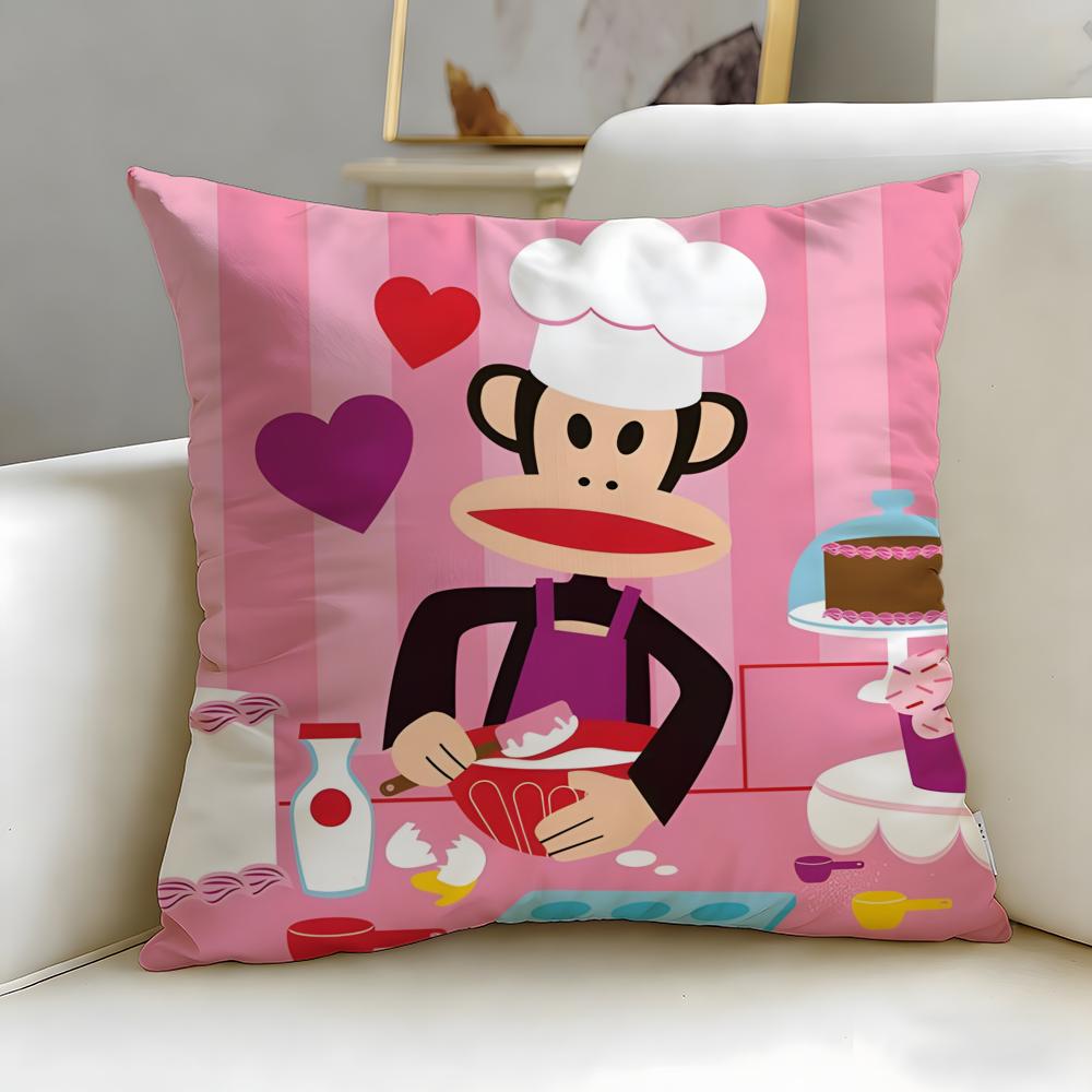 classic brand Paul Frank Cushion Cover Soft EasyWash Pillow Case Versatile for Couch Bed Travel and Office