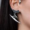 Cyberpunk Hip Hop Unisex Ear Clip Gothic Punk Silver Color Dagger Earless Piercing Couple Earrings Accessories Jewelry Eardrop