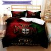 Portugal CR7 Custom Name Text Print 1Pc Bedding Set Duvet Cover With Two Pillowcases Soft Bed Linen For Household Bedroom