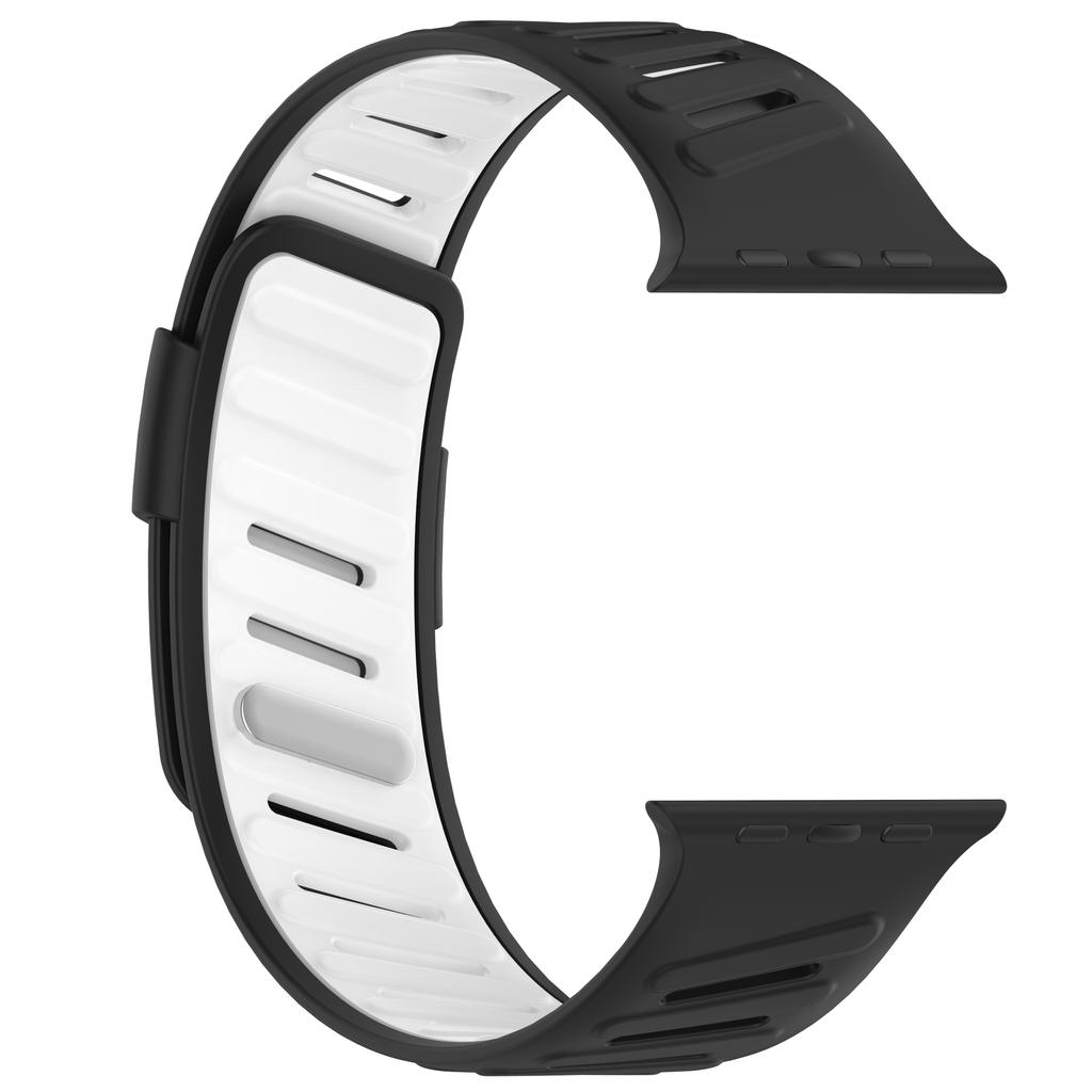 Двухцветный спортивный ремешок для Apple Watch Ultra 3/2/1 49 мм 41 42 45 44 46 мм, дышащий силиконовый ремешок для Iwatch серий 11 10 9 8 7 SE