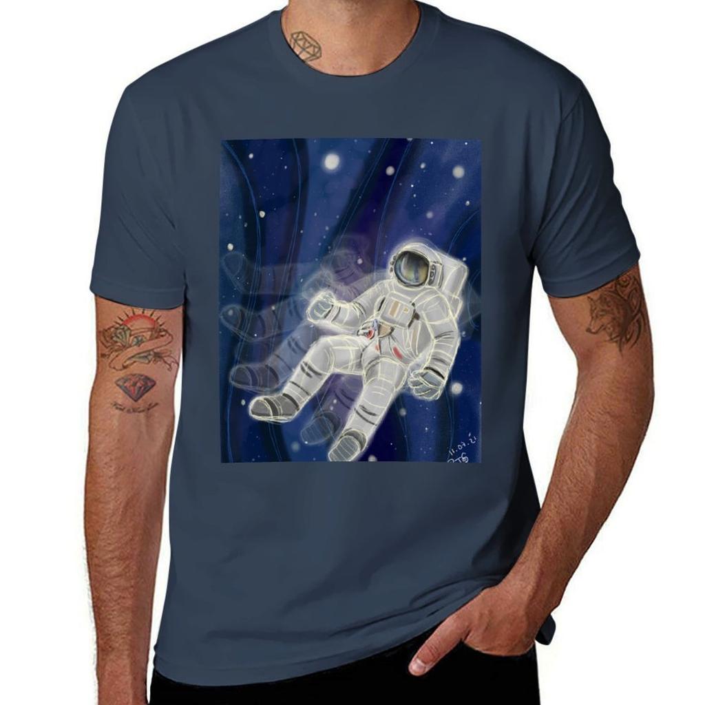 Trippy Astronaut Tshirt Work Wear Breathable Tee