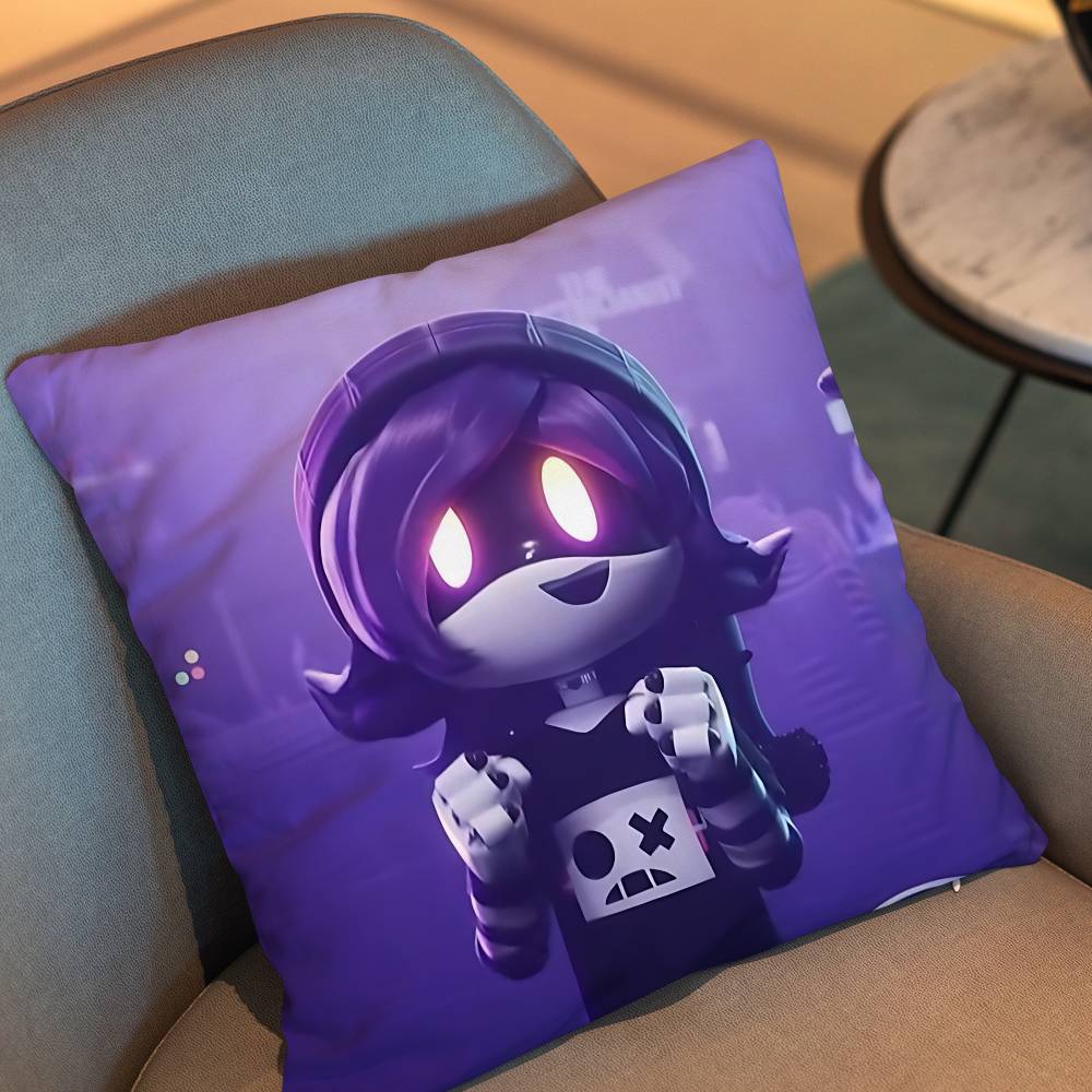 Uzi Doorman Game N Murder Drones Pillow Case Anti-Dustmite Pillowcase Invisible Zipper Silky Short Plush Sofa Cushion Cover