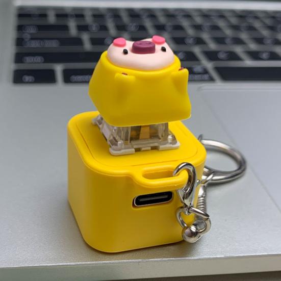 2 шт. Свинка Клавиатура Свет Стресс Тревога Непоседа Игрушка со Звуком Облегчение Перезаряжаемая Лягушка Животное