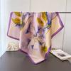 Advanced Sense Simulation Silk Printing Large Square Scarf Silk Scarf Shawl Headscarf Beach Scarf Neck Protection Scarf