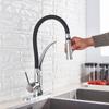 Black/Nickel/Chrome/Gold Rubber Kitchen Faucet Sink Faucet 360 Degree Rotation Pull Down Stream Sprayer Hot Cold Water Mixer Tap