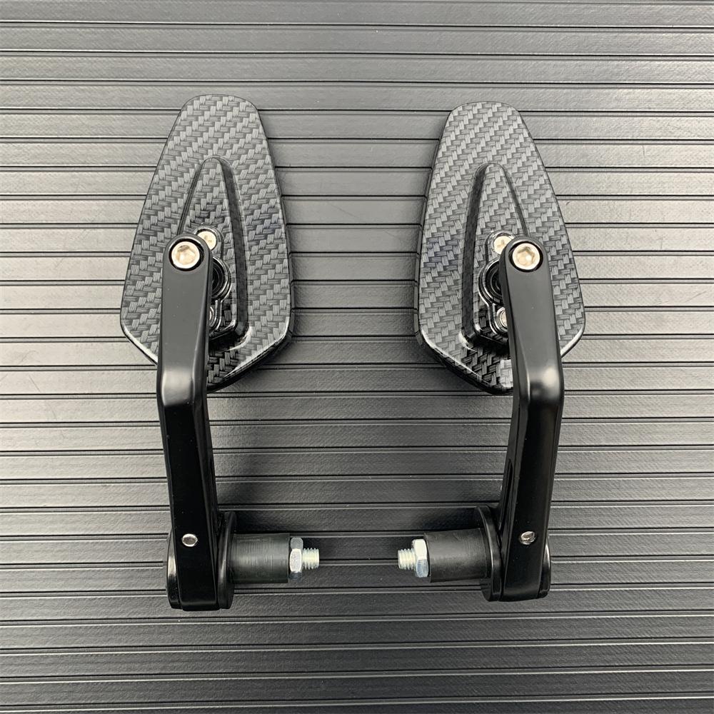 Зеркало заднего вида для мотоцикла с рисунком из углеродного волокна, зеркало на руль, модифицированное перевернутое зеркало заднего вида, аксессуары для мотоциклов