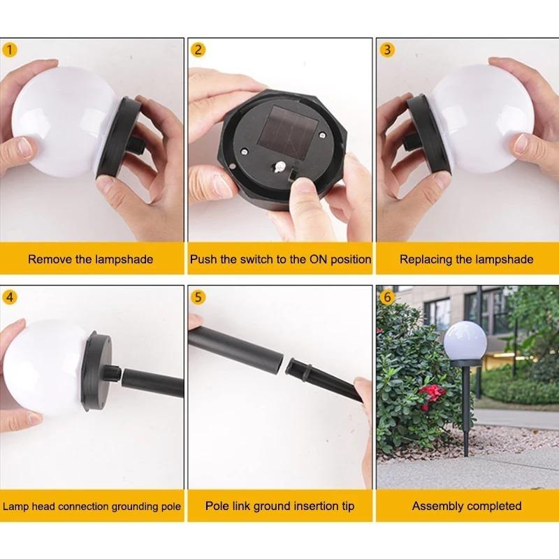 Солнечная светодиодная лампа, трехцветная, энергосберегающая, водонепроницаемая, простое атмосферное освещение, уличное садовое освещение для газона